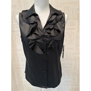 Elie Tahari Women's Black Blouse
